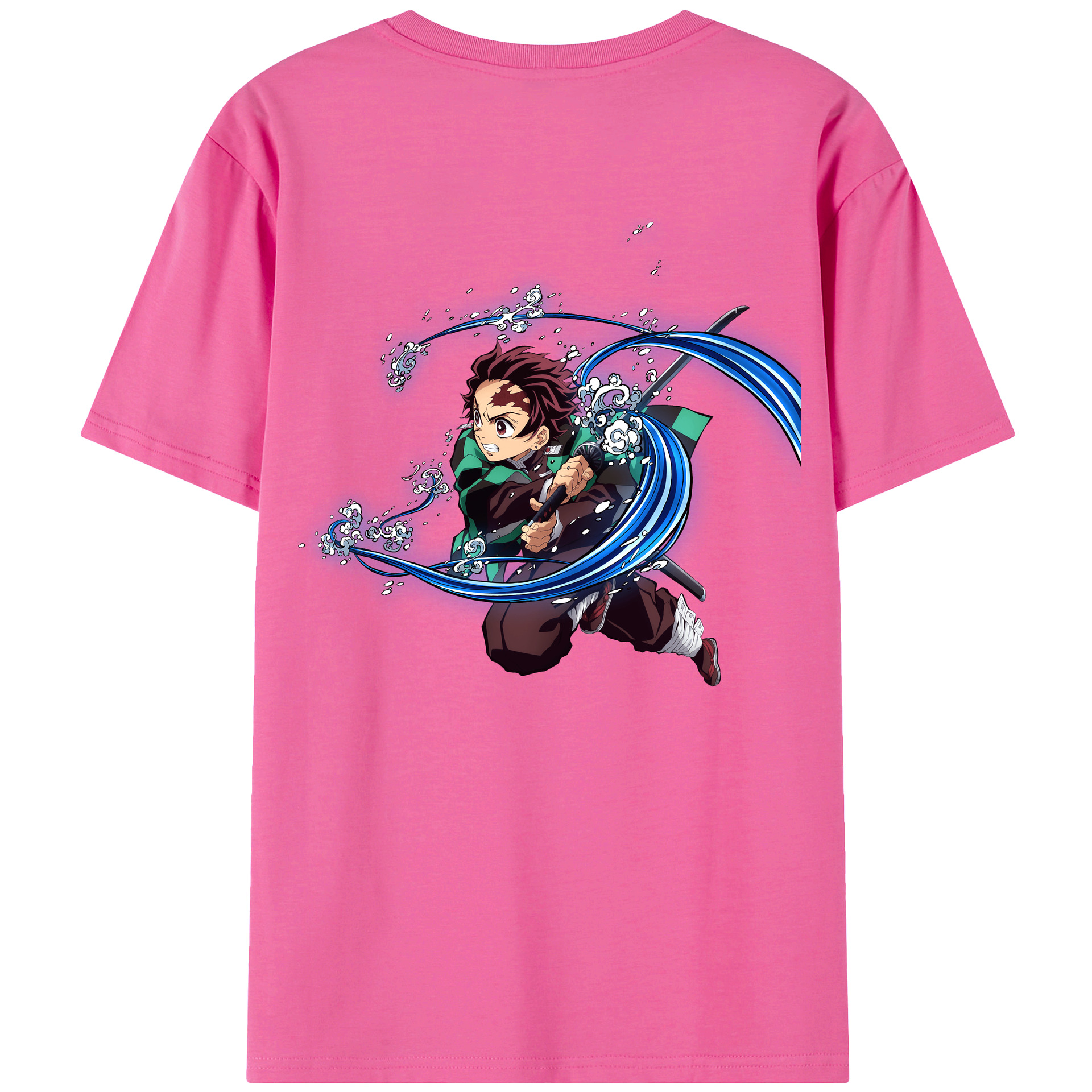 （画像用） 鬼滅の刃 竈門 炭治郎／かまど たんじろう Kamado Tanjirou レディース半袖Tシャツ(バックプリント)